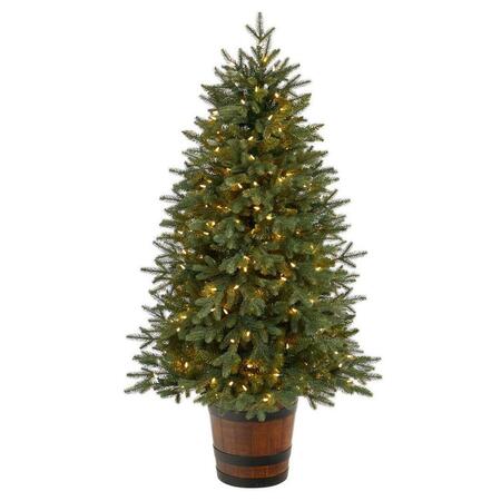 DARE2DECOR 5ft. Colorado Aspen Pre-Lit Artificial Porch Christmas Tree w/200 LED lights, 497 Bendable Branches DA3666517